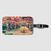 Retro Funfair gefilterde foto Bagagelabel (Voorkant (horizontaal))