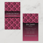 Retro Funk Circles Visitekaartje, Magenta Visitekaartje (Voorkant / Achterkant)