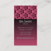 Retro Funk Circles Visitekaartje, Magenta Visitekaartje (Achterkant)