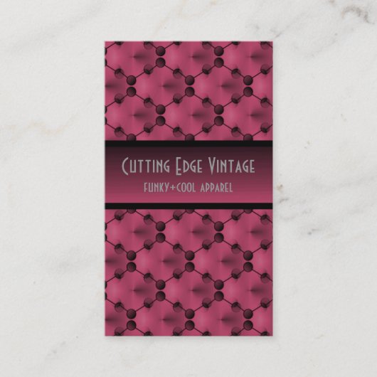 Retro Funk Circles Visitekaartje, Magenta Visitekaartje (Voorkant)