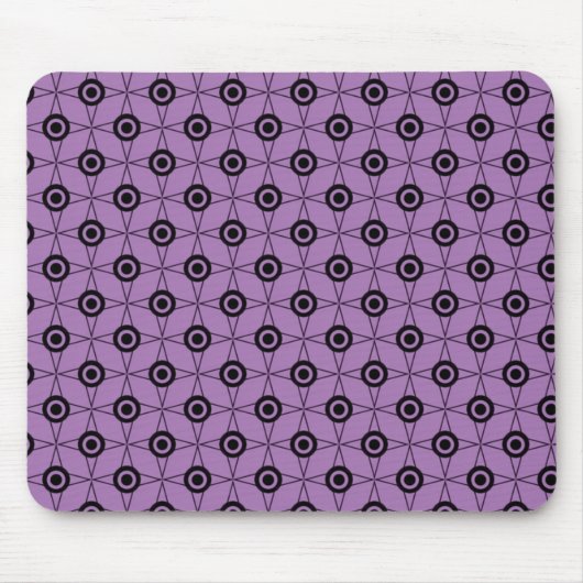 Retro Funk Geometric Mousepad, Lavender Muismat (Voorkant)
