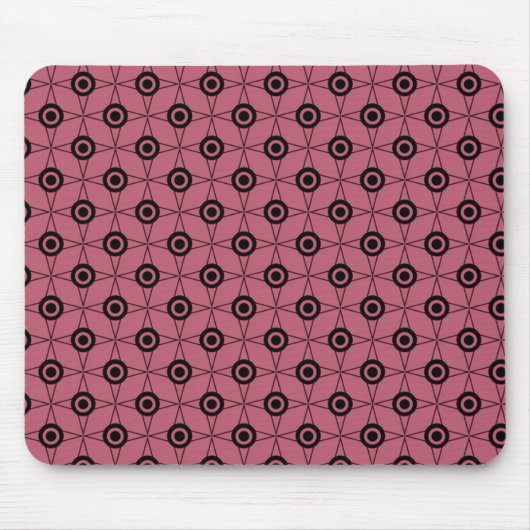 Retro Funk Geometric Mousepad, Roze Muismat (Voorkant)