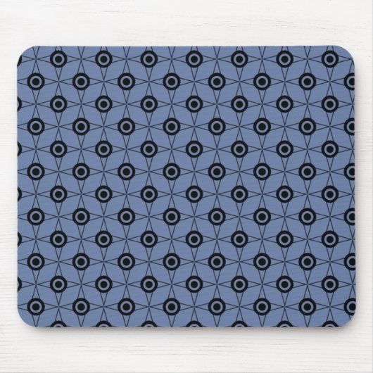 Retro Funk Geometric Mousepad, Soft Blue Muismat (Voorkant)