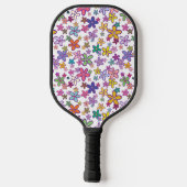 Retro Funky 70's Flower Power Hippie Pickleball Paddle (Achterkant)