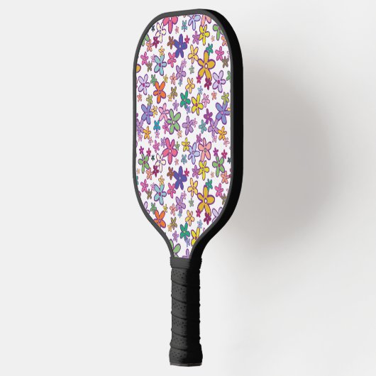 Retro Funky 70's Flower Power Hippie Pickleball Paddle (Links)