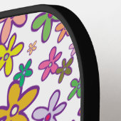 Retro Funky 70's Flower Power Hippie Pickleball Paddle (Links Detail)