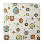 Retro Funky 70s Pattern Tegeltje (Voorkant)