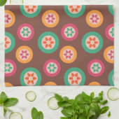 Retro Funky 70s Pattern Theedoek (Gevouwen)