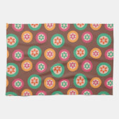 Retro Funky 70s Pattern Theedoek (Horizontaal)