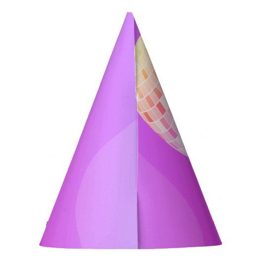 Retro Funky 90s Disco Ball Happy Birthday Foto Feesthoedjes (Achterkant)