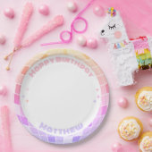 Retro Funky 90s Pink Disco Ball Verjaardagsfeestje Papieren Bordje (Feest)