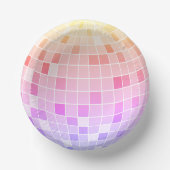 Retro Funky 90s Pink Disco Ball Verjaardagsfeestje Papieren Kommen (Voorkant)