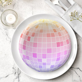 Retro Funky 90s Pink Disco Ball Verjaardagsfeestje Papieren Kommen