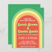 Retro Funky Arch Green Budget Weddenschap (Voorkant / Achterkant)