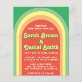 Retro Funky Arch Green Budget Weddenschap (Voorkant)