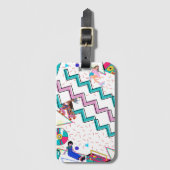 Retro Funky Bagagelabel (Voorkant (verticaal))