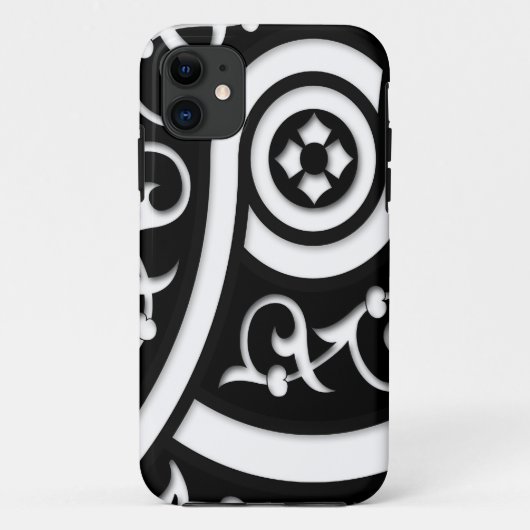 Retro Funky Black en White Design Case-Mate iPhone Case (Achterkant)