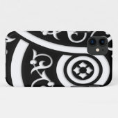 Retro Funky Black en White Design Case-Mate iPhone Case (Achterkant (horizontaal))