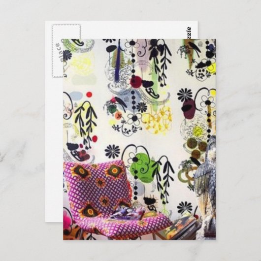 retro funky briefkaart (Voorkant / Achterkant)