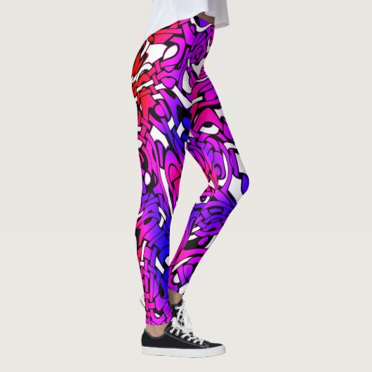 Retro Funky Bright Colours Pop Art Leggings (Rechts)