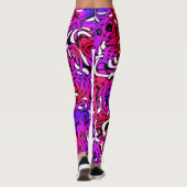 Retro Funky Bright Colours Pop Art Leggings (Achterkant)