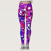 Retro Funky Bright Colours Pop Art Leggings (Voorkant)
