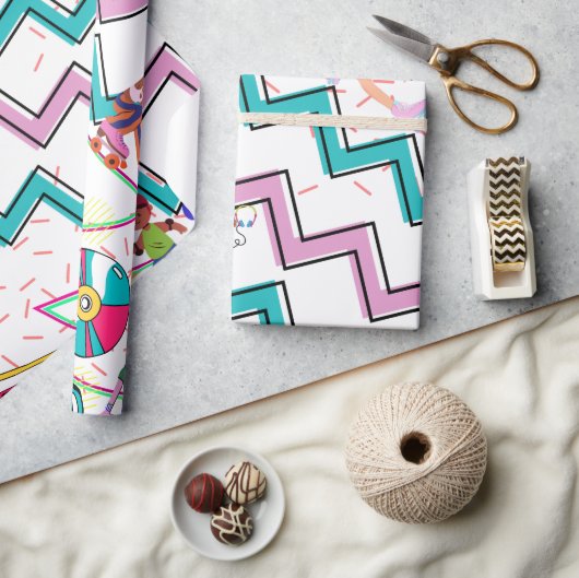 Retro Funky Cadeaupapier (Crafts)