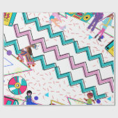 Retro Funky Cadeaupapier (Vlak)