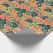 Retro Funky Colorful Flower Pattern Cadeaupapier (Hoek)