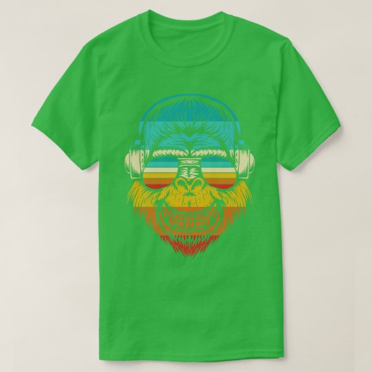 Retro Funky Gorilla T-shirt (Design voorkant)
