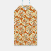 Retro Funky Groovy Boho Botanische Verjaardag Cadeaulabel (Achterkant)