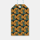 Retro Funky Groovy Daisy Bloem Verjaardag Dank u Cadeaulabel (Achterkant)