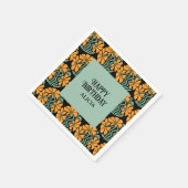 Retro Funky Groovy Daisy Flower Verjaardag Servet (Hoek)