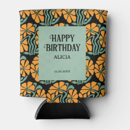 Retro Funky Groovy Daisy Verjaardag Koelbox Blikjeskoeler