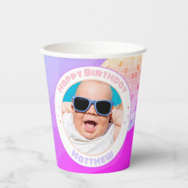 Retro Funky jaren 80 jaren 90 Disco Happy Birthday Papieren Bekers