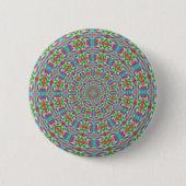 Retro Funky Kaleidoscope Button (Voorkant)