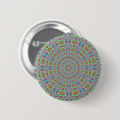 Retro Funky Kaleidoscope Button (Voorkant /achterkant)