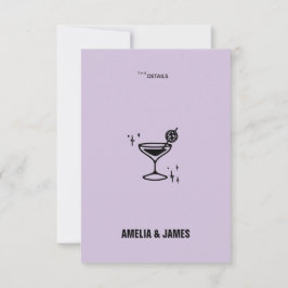 Retro Funky Moderne Huwelijkssluiting kaart