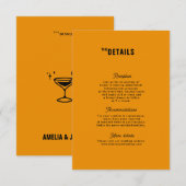 Retro Funky Moderne Huwelijkssluiting kaart (Voorkant / Achterkant)