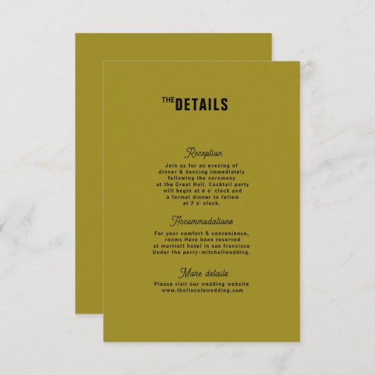 Retro Funky Moderne Huwelijkssluiting kaart (Voorkant / Achterkant)