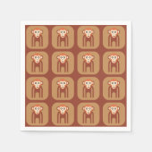 Retro Funky Monkey Abstracte cocktailservetten Servetten (Voorkant)