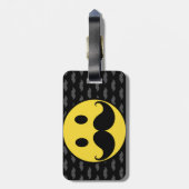 Retro Funky Mustache Mustache Bagagelabel (Achterkant verticaal)