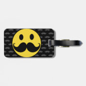 Retro Funky Mustache Mustache Bagagelabel (Achterkant horizontaal)