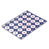 Retro Funky naadloos ontwerp Notitieboek (Linkerzijde)