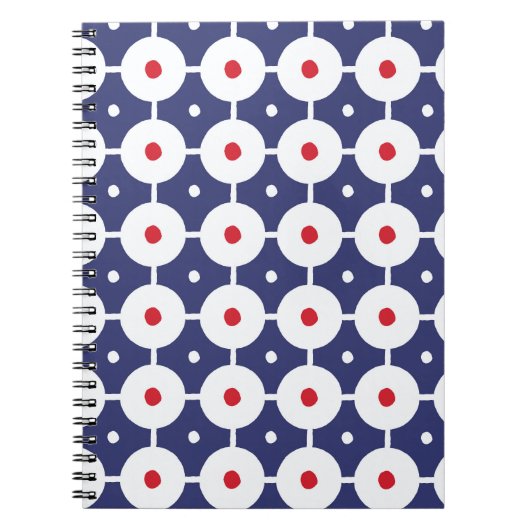 Retro Funky naadloos ontwerp Notitieboek (Voorkant)