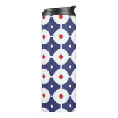 Retro Funky naadloos ontwerp Thermosbeker (Gedraaid links)