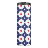 Retro Funky naadloos ontwerp Thermosbeker (Achterkant)