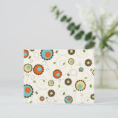 Retro Funky Patroon van jaren '70 Briefkaart (Staand voorkant)