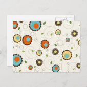 Retro Funky Patroon van jaren '70 Briefkaart (Voorkant / Achterkant)