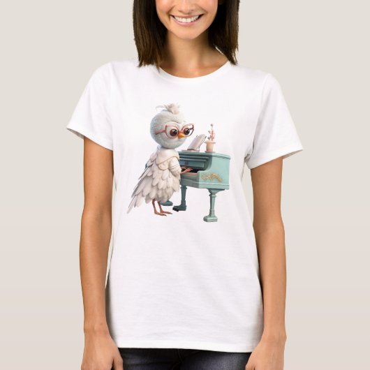Retro Funky Piano Rocker T-shirt (Voorkant)